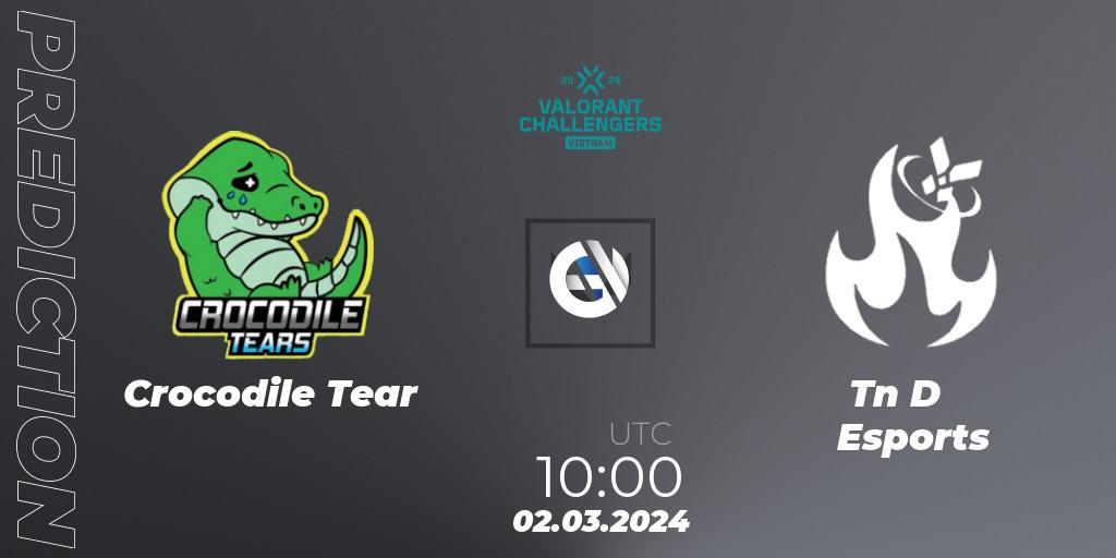 Crocodile Tear vs Tàn Dư Esports: Betting TIp, Match Prediction. 02.03.2024 at 10:00. VALORANT, VALORANT Challengers 2024 Vietnam: Split 1