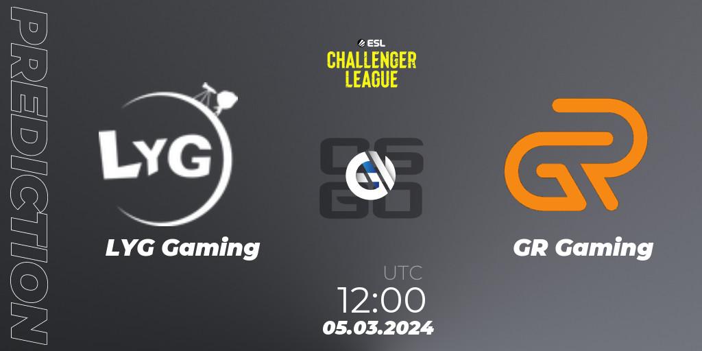 LYG Gaming vs GR Gaming: Betting TIp, Match Prediction. 05.03.24. CS2 (CS:GO), ESL Challenger League Season 47: Asia