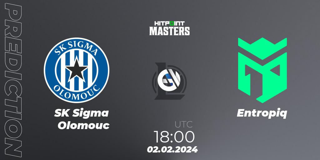 SK Sigma Olomouc vs Entropiq: Betting TIp, Match Prediction. 02.02.2024 at 18:00. LoL, Hitpoint Masters Spring 2024