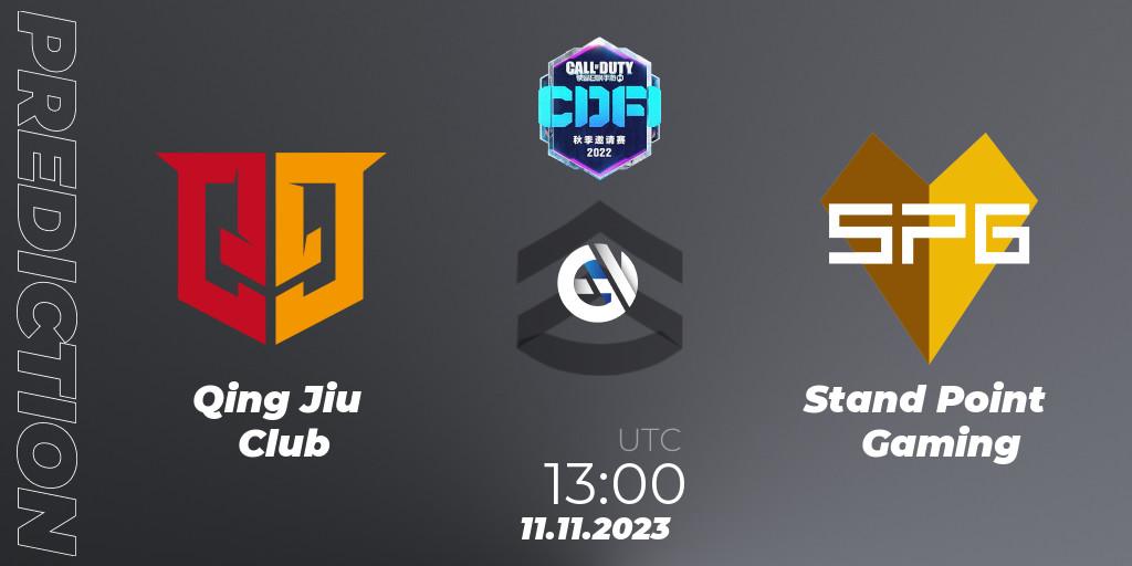 Qing Jiu Club vs Stand Point Gaming: Betting TIp, Match Prediction. 11.11.2023 at 13:00. Call of Duty, CODM Fall Invitational 2023