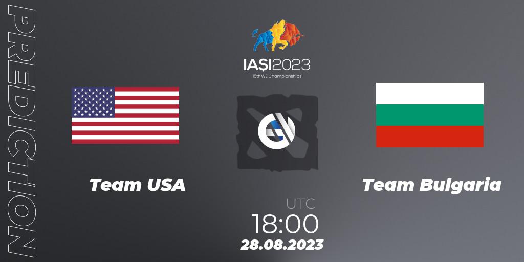 Team USA vs Team Bulgaria: Betting TIp, Match Prediction. 28.08.23. Dota 2, IESF World Championship 2023