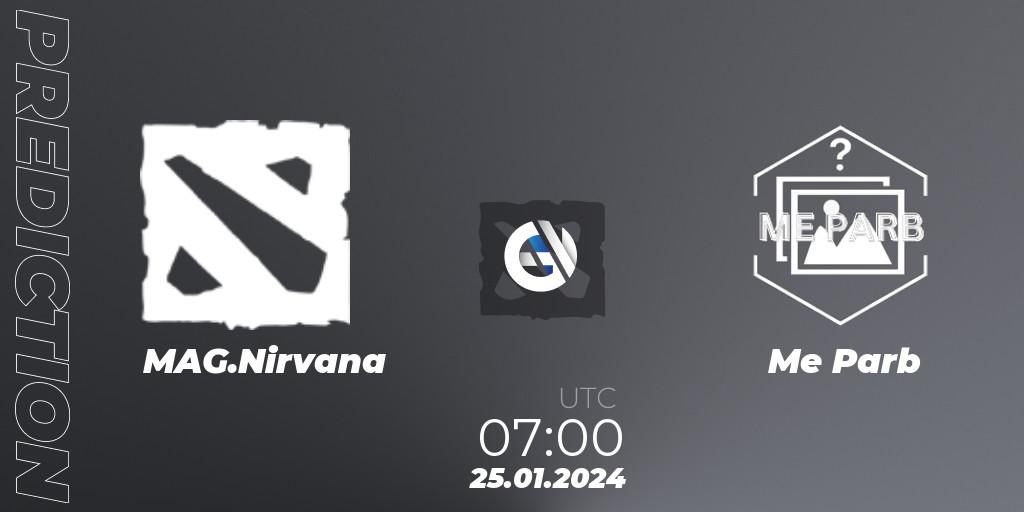 MAG.Nirvana vs Me Parb: Betting TIp, Match Prediction. 06.02.2024 at 07:00. Dota 2, New Year Cup 2024