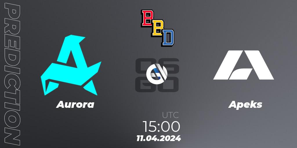 Aurora vs Apeks: Betting TIp, Match Prediction. 11.04.24. CS2 (CS:GO), BetBoom Dacha Belgrade 2024: European Qualifier