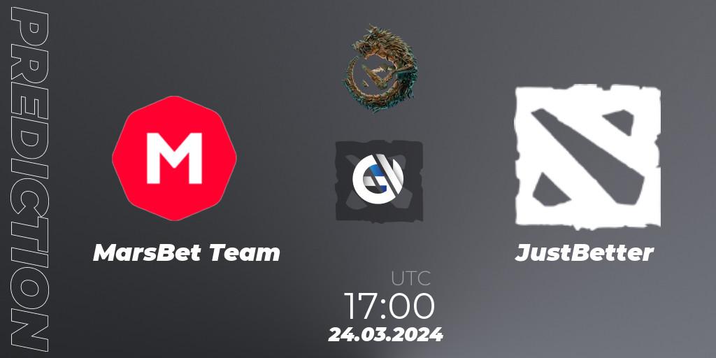 MarsBet Team vs JustBetter: Betting TIp, Match Prediction. 24.03.24. Dota 2, PGL Wallachia Season 1: Western Europe Open Qualifier #2