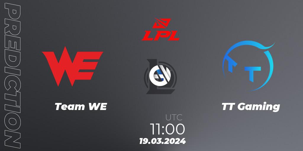 Team WE vs TT Gaming: Betting TIp, Match Prediction. 19.03.24. LoL, LPL Spring 2024 - Group Stage