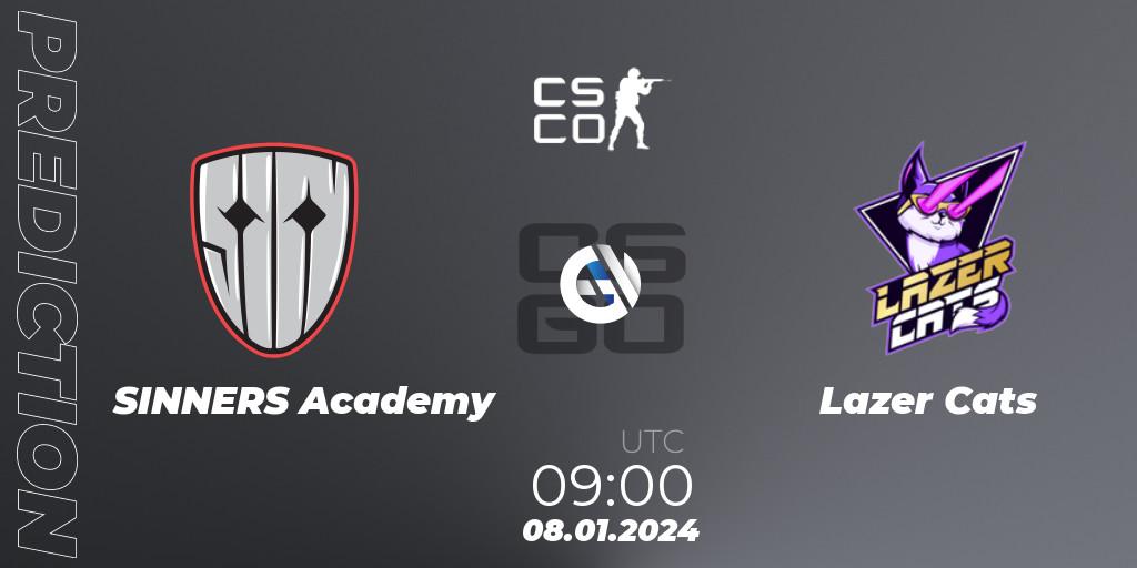 SINNERS Academy vs Lazer Cats: Betting TIp, Match Prediction. 08.01.2024 at 09:00. Counter-Strike (CS2), European Pro League Season 14: Division 2