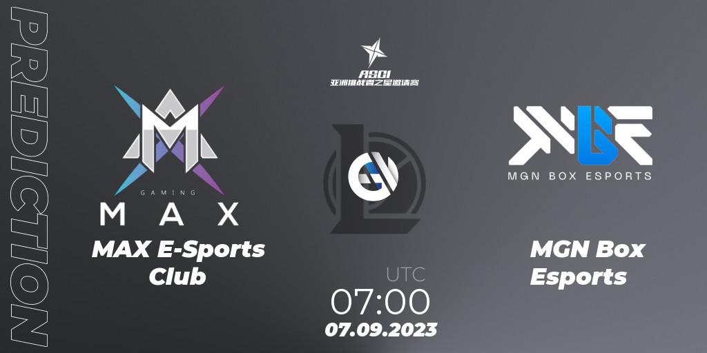 MAX E-Sports Club vs MGN Box Esports: Betting TIp, Match Prediction. 07.09.23. LoL, Asia Star Challengers Invitational 2023