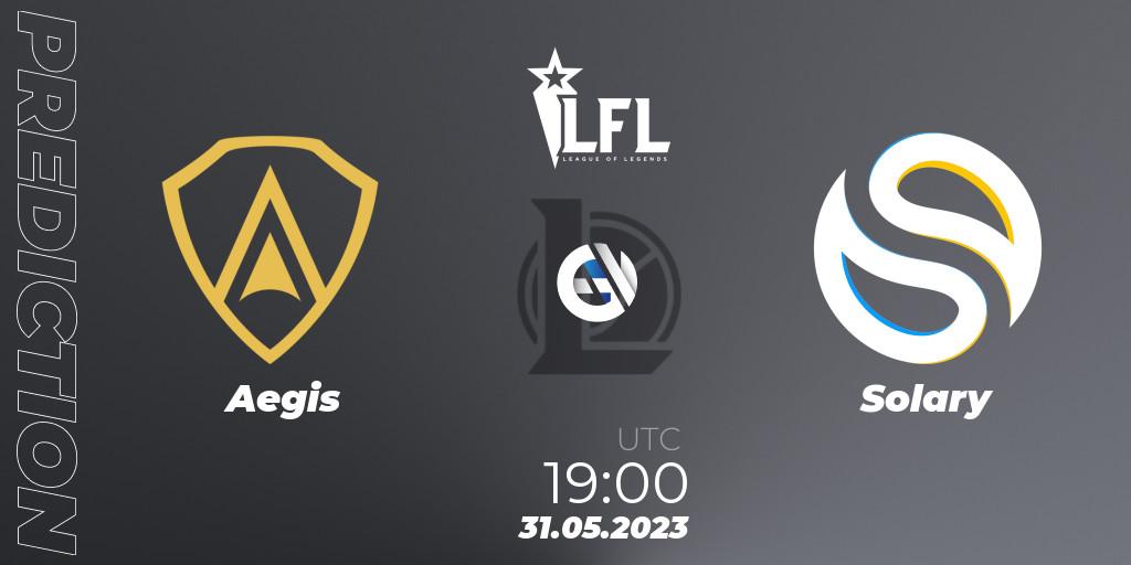 Aegis vs Solary: Betting TIp, Match Prediction. 31.05.2023 at 19:00. LoL, LFL Summer 2023 - Group Stage
