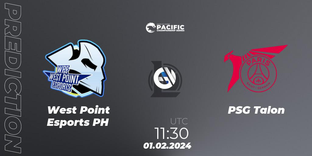 West Point Esports PH vs PSG Talon: Betting TIp, Match Prediction. 01.02.24. LoL, PCS Spring 2024