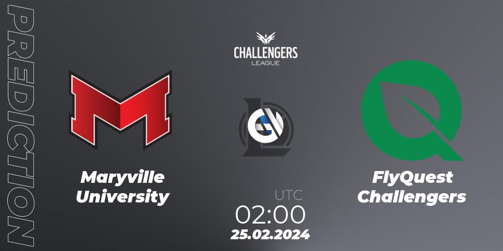 Maryville University vs FlyQuest Challengers: Betting TIp, Match Prediction. 25.02.24. LoL, NACL 2024 Spring - Group Stage
