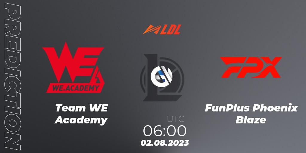 Team WE Academy vs FunPlus Phoenix Blaze: Betting TIp, Match Prediction. 02.08.23. LoL, LDL 2023 - Playoffs
