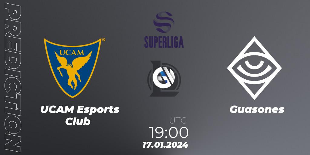UCAM Esports Club vs Guasones: Betting TIp, Match Prediction. 17.01.2024 at 19:00. LoL, Superliga Spring 2024 - Group Stage