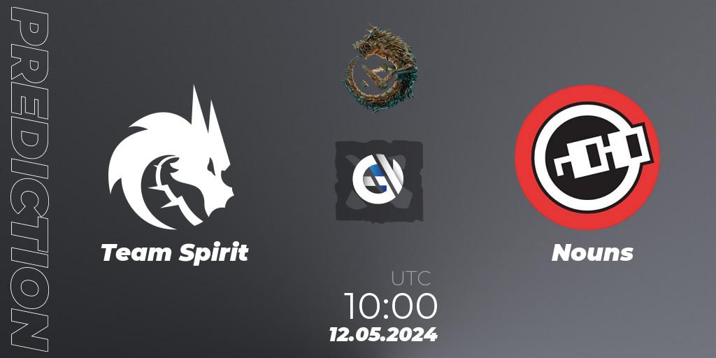 Team Spirit vs Nouns: Betting TIp, Match Prediction. 12.05.2024 at 09:00. Dota 2, PGL Wallachia Season 1 - Group Stage