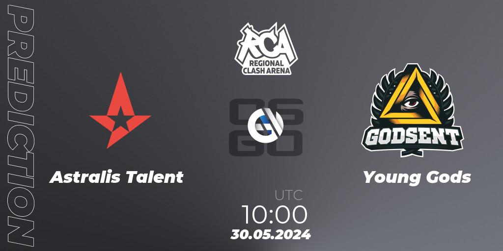 Astralis Talent vs Young Gods: Betting TIp, Match Prediction. 30.05.2024 at 10:00. Counter-Strike (CS2), Regional Clash Arena Europe: Closed Qualifier
