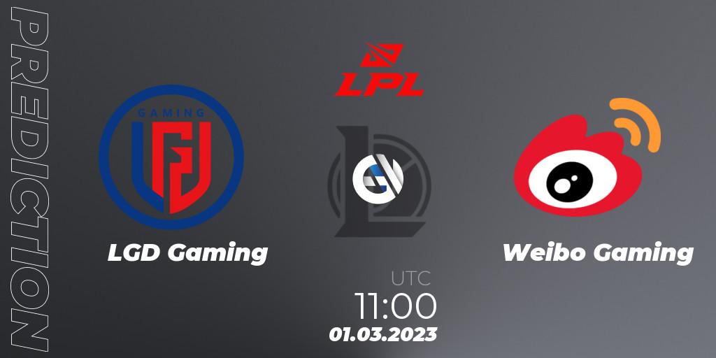 LGD Gaming vs Weibo Gaming: Betting TIp, Match Prediction. 01.03.23. LoL, LPL Spring 2023 - Group Stage