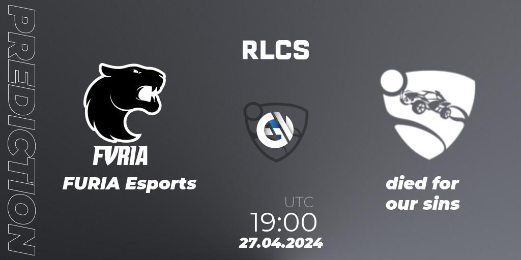 FURIA Esports vs died for our sins: Betting TIp, Match Prediction. 27.04.24. Rocket League, RLCS 2024 - Major 2: SAM Open Qualifier 4