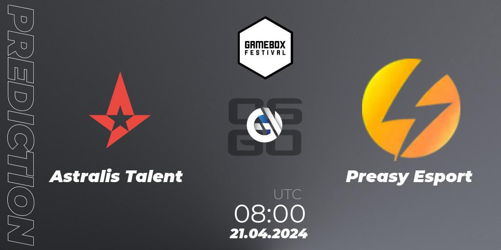 Astralis Talent vs Preasy Esport: Betting TIp, Match Prediction. 21.04.24. CS2 (CS:GO), Gamebox 2024