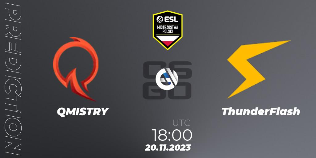 QMISTRY vs ThunderFlash: Betting TIp, Match Prediction. 20.11.23. CS2 (CS:GO), ESL Mistrzostwa Polski Autumn 2023