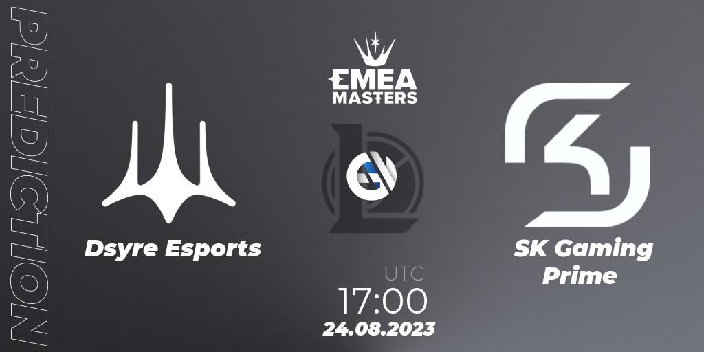 Dsyre Esports vs SK Gaming Prime: Betting TIp, Match Prediction. 24.08.2023 at 18:00. LoL, EMEA Masters Summer 2023