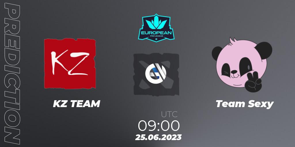 KZ TEAM vs Team Sexy: Betting TIp, Match Prediction. 25.06.2023 at 09:01. Dota 2, European Pro League Season 10