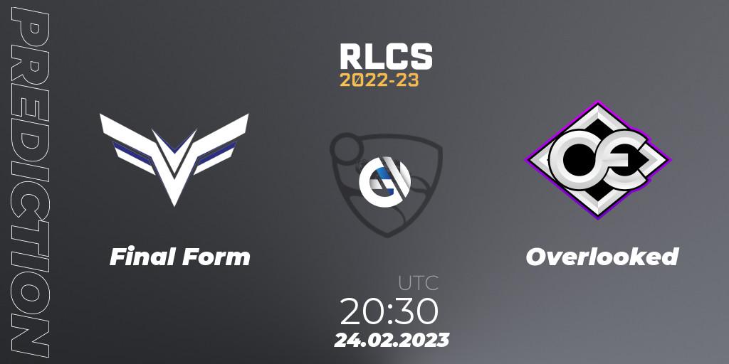 Final Form vs Overlooked: Betting TIp, Match Prediction. 24.02.23. Rocket League, RLCS 2022-23 - Winter: South America Regional 3 - Winter Invitational