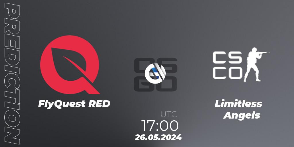 FlyQuest RED vs Limitless Angels: Betting TIp, Match Prediction. 26.05.2024 at 17:00. Counter-Strike (CS2), Thunderpick World Championship 2024 NA Fe Closed Qualifier