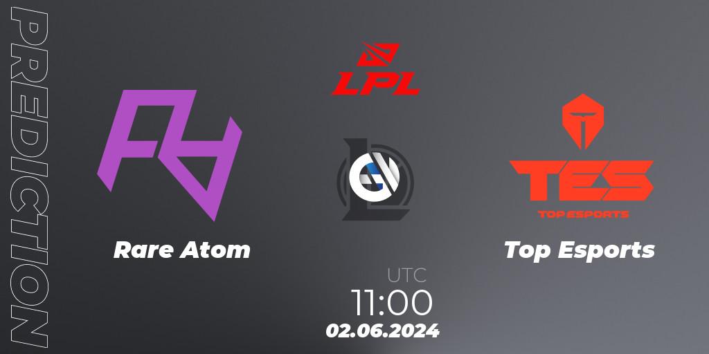 Rare Atom vs Top Esports: Betting TIp, Match Prediction. 02.06.2024 at 11:00. LoL, LPL 2024 Summer - Group Stage