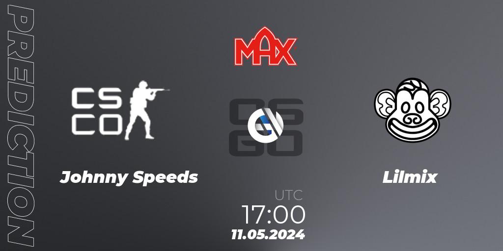 Johnny Speeds vs Lilmix: Betting TIp, Match Prediction. 11.05.2024 at 17:00. Counter-Strike (CS2), MAX Skills Tournament