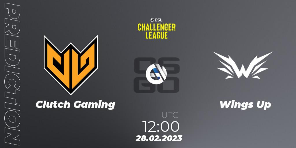 Clutch Gaming vs Wings Up: Betting TIp, Match Prediction. 28.02.2023 at 12:00. Counter-Strike (CS2), ESL Challenger League Season 44: Asia-Pacific
