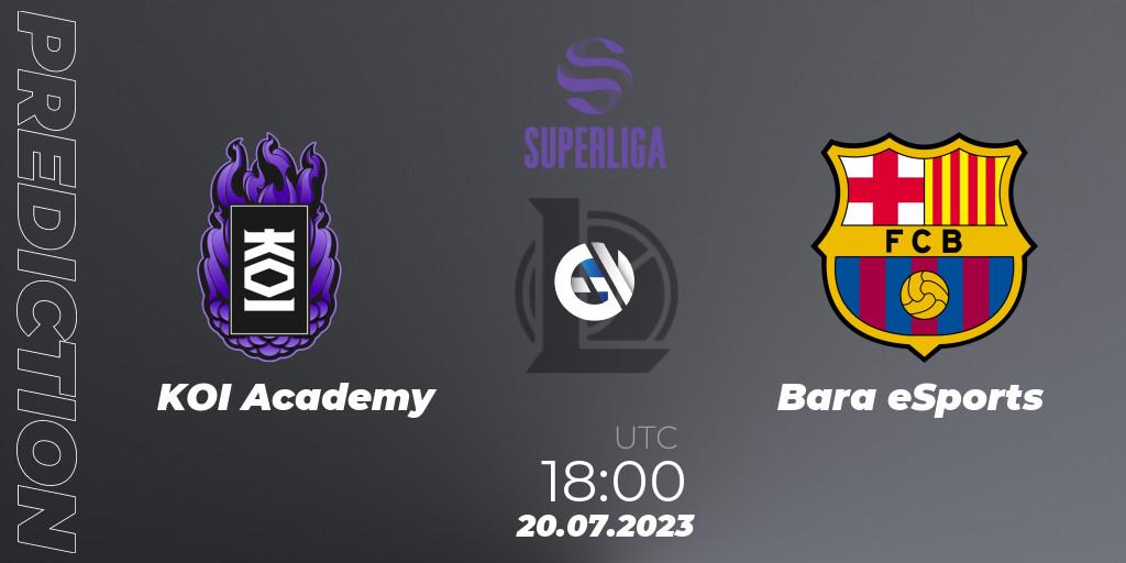 KOI Academy vs Barça eSports: Betting TIp, Match Prediction. 20.07.23. LoL, Superliga Summer 2023 - Group Stage