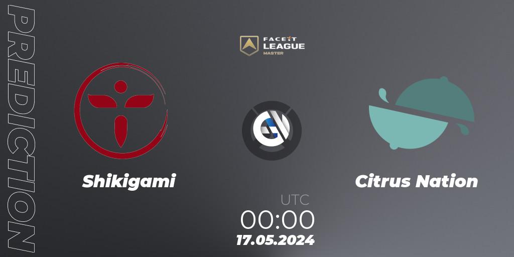 Shikigami vs Citrus Nation: Betting TIp, Match Prediction. 17.05.2024 at 00:00. Overwatch, FACEIT League Season 1 - NA Master Road to EWC