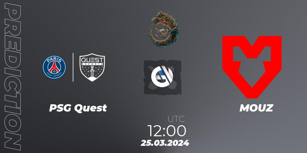 PSG Quest vs MOUZ: Betting TIp, Match Prediction. 25.03.24. Dota 2, PGL Wallachia Season 1: Western Europe Closed Qualifier