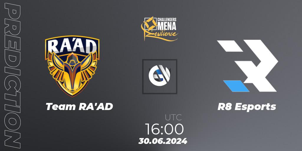 Team RA'AD vs R8 Esports: Betting TIp, Match Prediction. 30.06.2024 at 16:00. VALORANT, VALORANT Challengers 2024 MENA: Resilience Split 2 - Levant and North Africa