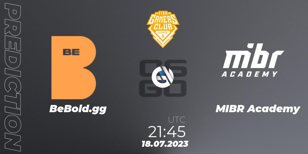 BeBold.gg vs MIBR Academy: Betting TIp, Match Prediction. 18.07.2023 at 22:30. Counter-Strike (CS2), Gamers Club Liga Série S: Season 3