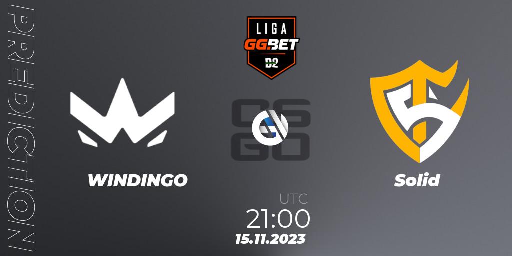 WINDINGO vs Solid: Betting TIp, Match Prediction. 21.11.2023 at 21:00. Counter-Strike (CS2), Dust2 Brasil Liga Season 2