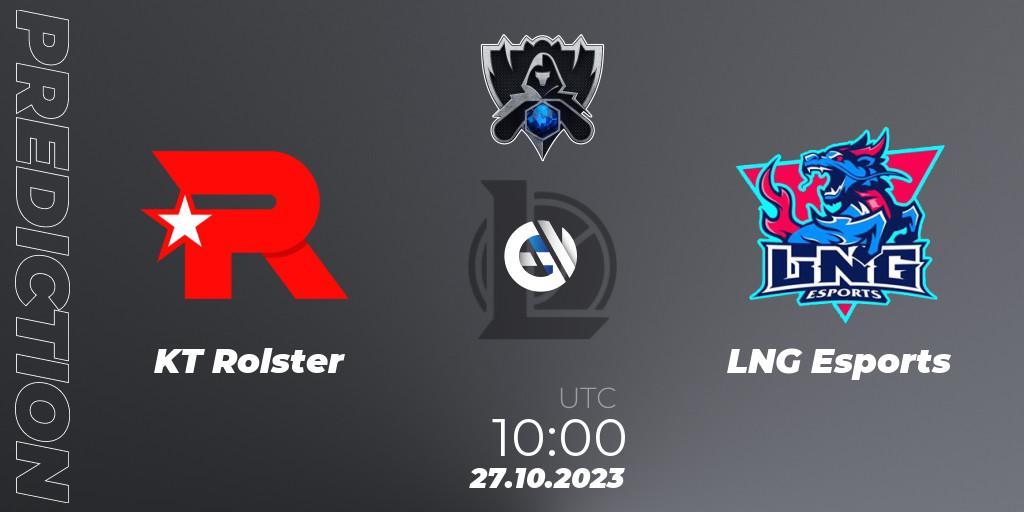 KT Rolster vs LNG Esports: Betting TIp, Match Prediction. 27.10.23. LoL, Worlds 2023 LoL - Group Stage