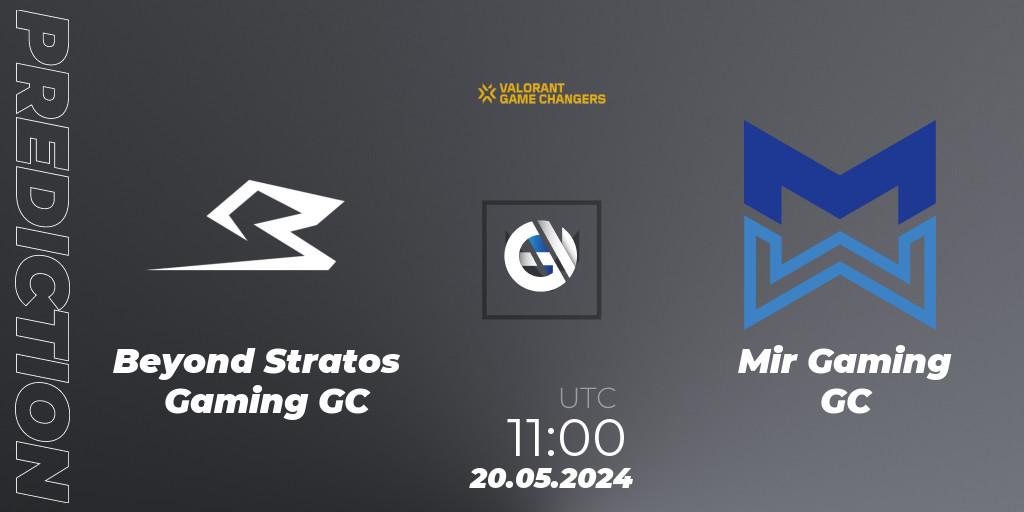 Beyond Stratos Gaming GC vs Mir Gaming GC: Betting TIp, Match Prediction. 20.05.2024 at 11:00. VALORANT, VCT 2024: Game Changers Korea Stage 1