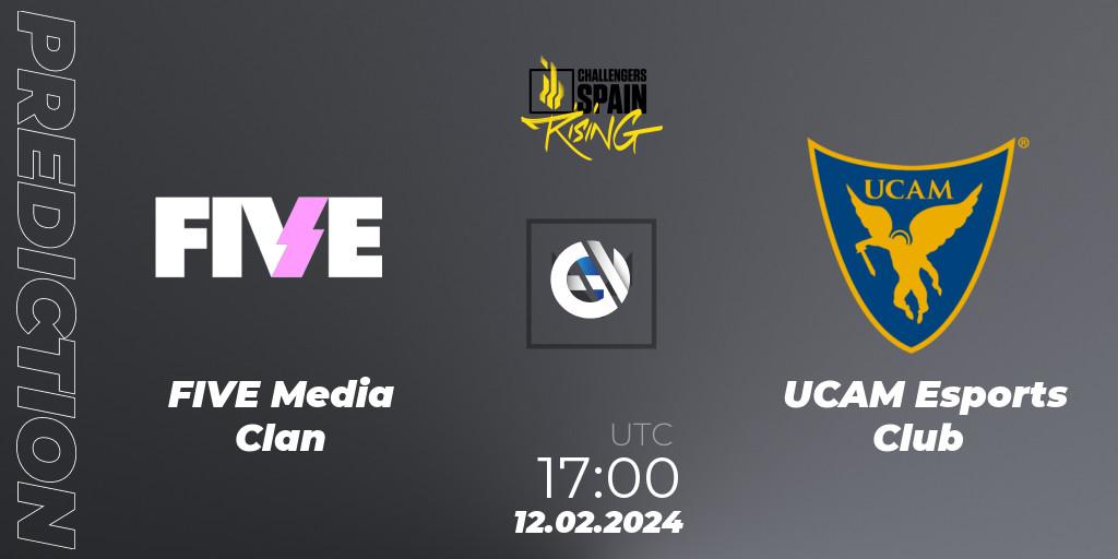 FIVE Media Clan vs UCAM Esports Club: Betting TIp, Match Prediction. 12.02.24. VALORANT, VALORANT Challengers 2024 Spain: Rising Split 1