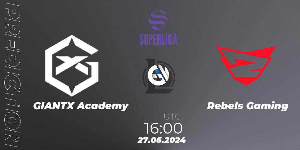 GIANTX Academy vs Rebels Gaming: Betting TIp, Match Prediction. 27.06.2024 at 16:00. LoL, LVP Superliga Summer 2024