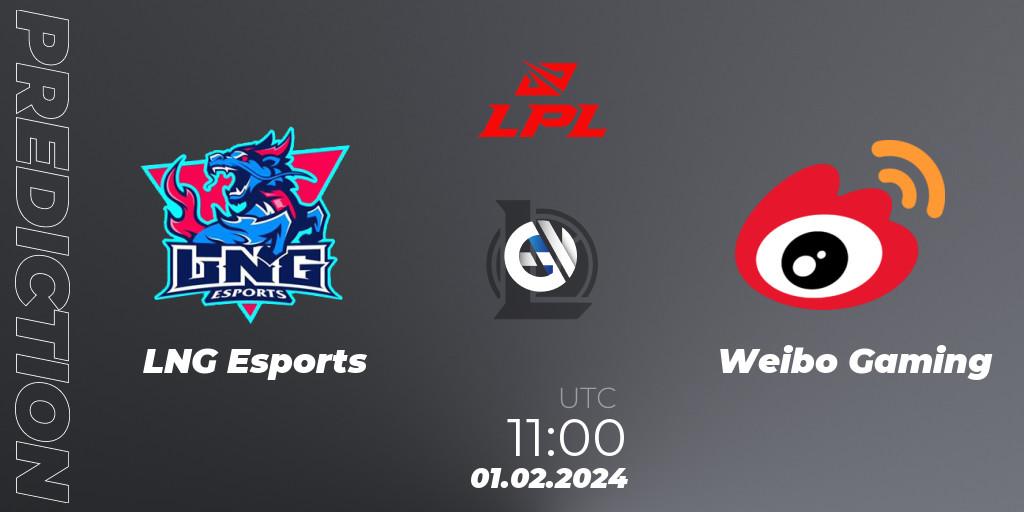 LNG Esports vs Weibo Gaming: Betting TIp, Match Prediction. 01.02.2024 at 11:00. LoL, LPL Spring 2024 - Group Stage