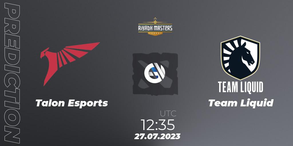 Talon Esports vs Team Liquid: Betting TIp, Match Prediction. 27.07.23. Dota 2, Riyadh Masters 2023