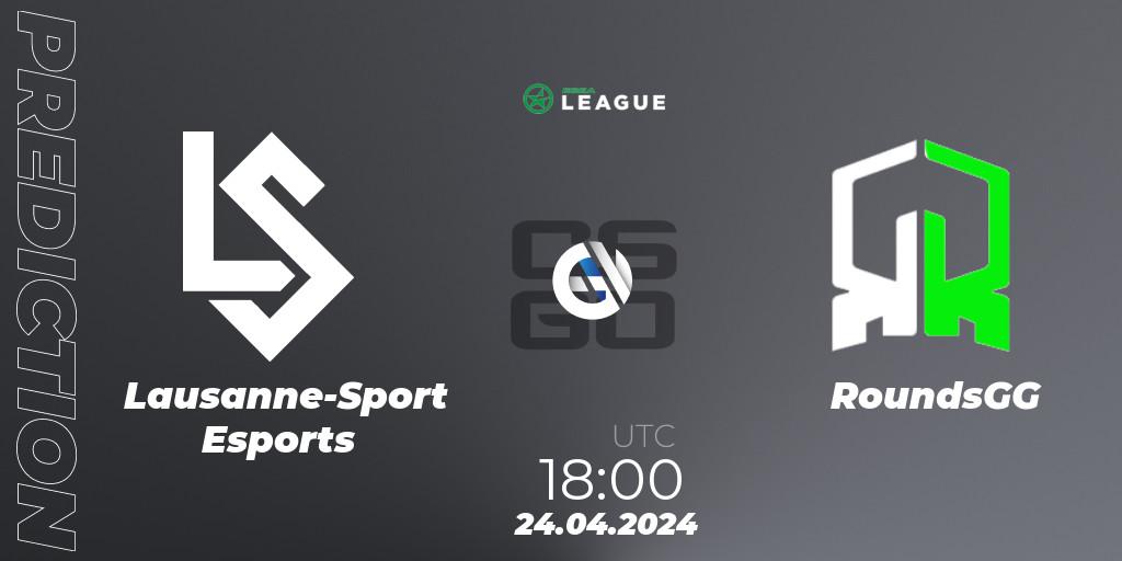 Lausanne-Sport Esports vs RoundsGG: Betting TIp, Match Prediction. 24.04.24. CS2 (CS:GO), ESEA Season 49: Advanced Division - Europe