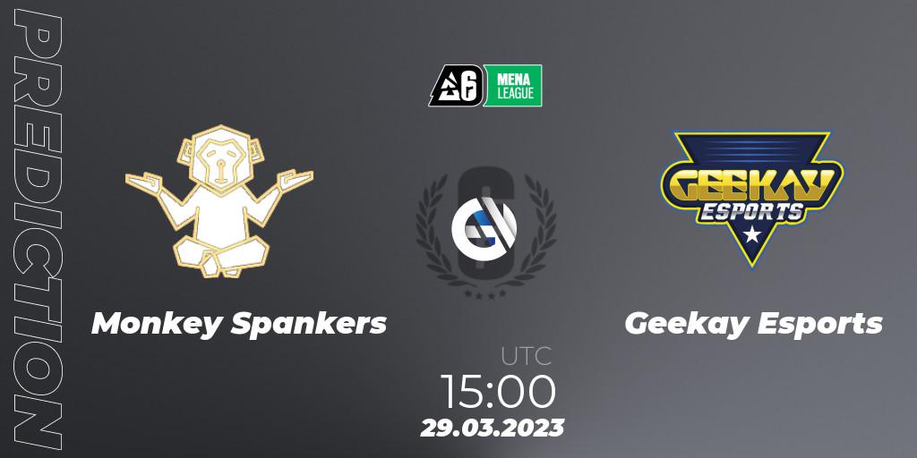 Monkey Spankers vs Geekay Esports: Betting TIp, Match Prediction. 29.03.23. Rainbow Six, MENA League 2023 - Stage 1