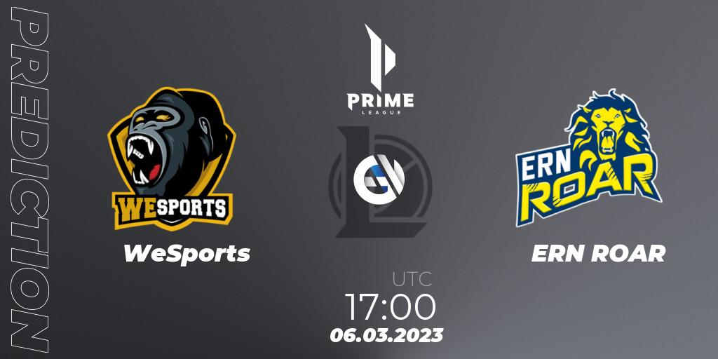 WeSports vs ERN ROAR: Betting TIp, Match Prediction. 06.03.23. LoL, Prime League 2nd Division Spring 2023 - Playoffs