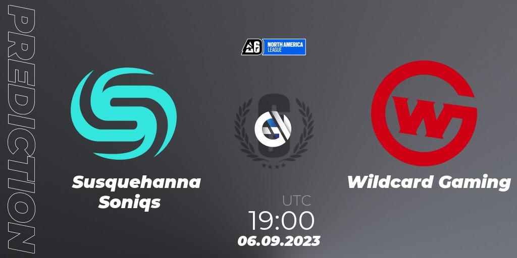 Susquehanna Soniqs vs Wildcard Gaming: Betting TIp, Match Prediction. 06.09.2023 at 19:00. Rainbow Six, North America League 2023 - Stage 2