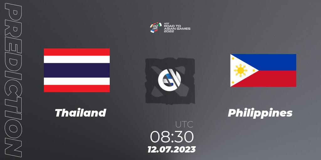 Thailand vs Philippines: Betting TIp, Match Prediction. 12.07.23. Dota 2, 2022 AESF Road to Asian Games - Southeast Asia