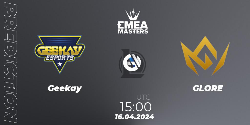 Geekay vs GLORE: Betting TIp, Match Prediction. 16.04.24. LoL, EMEA Masters Spring 2024 - Play-In