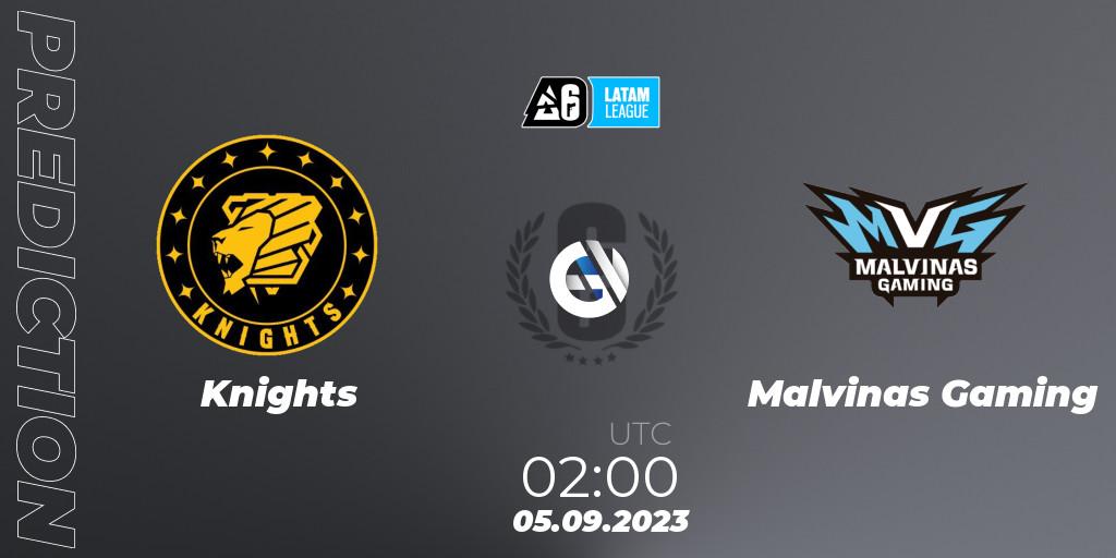 Knights vs Malvinas Gaming: Betting TIp, Match Prediction. 05.09.2023 at 02:00. Rainbow Six, LATAM League 2023 - Stage 2