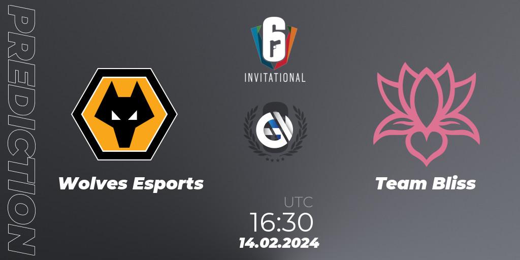 Wolves Esports vs Team Bliss: Betting TIp, Match Prediction. 14.02.2024 at 16:30. Rainbow Six, Six Invitational 2024 - Group Stage