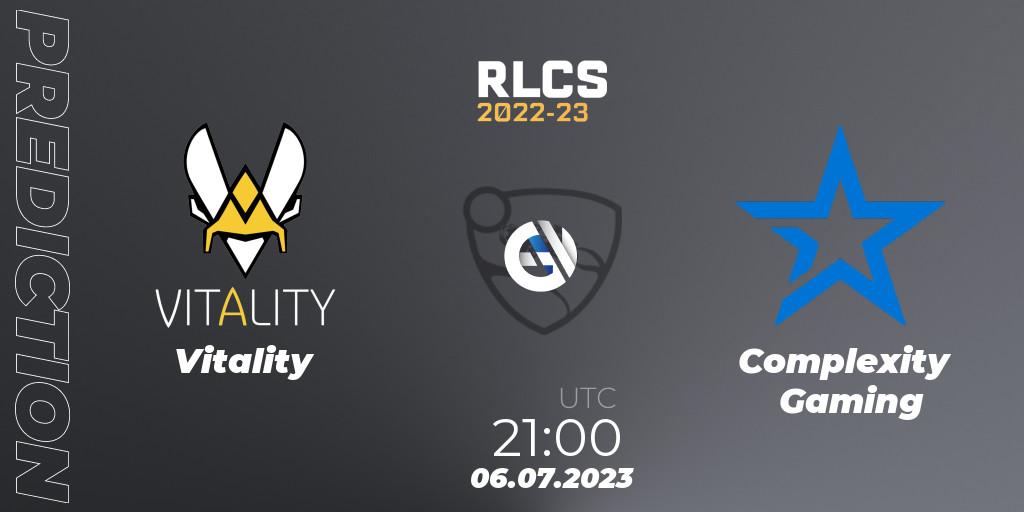 Vitality vs Complexity Gaming: Betting TIp, Match Prediction. 06.07.23. Rocket League, RLCS 2022-23 Spring Major